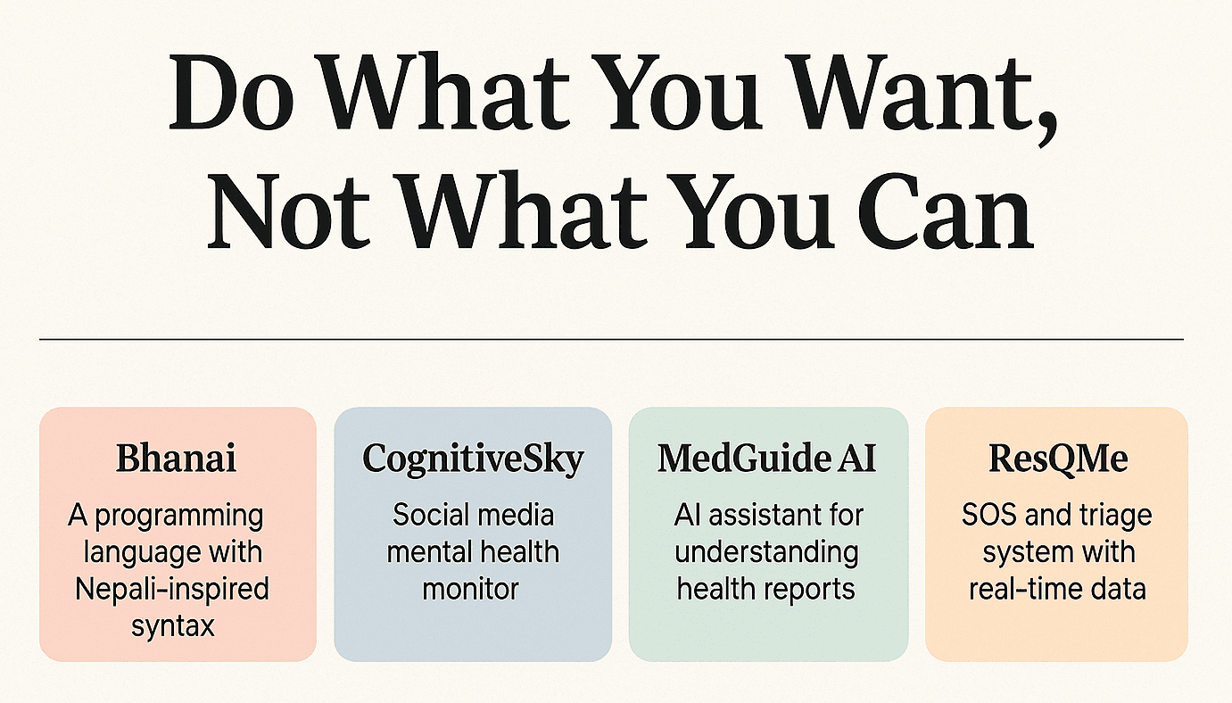 Do What You Want, Not What You Can - My Mantra for Building Meaningful Projects